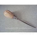 Wooden handled ice pick awl